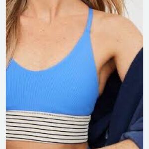 Aerie Blue and White Striped Bra